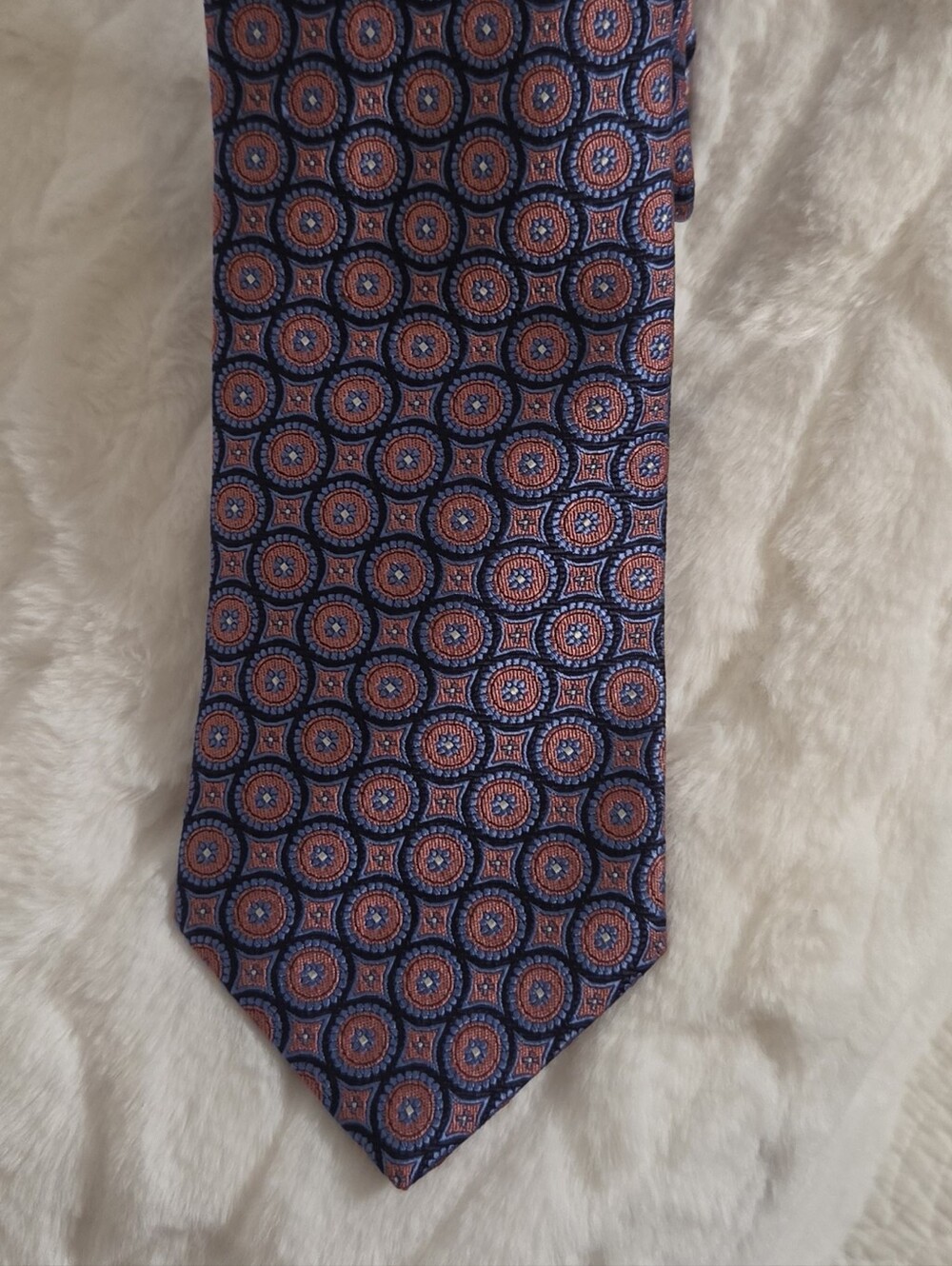 Mens Brooks Brothers Tie Geometric Medallion - Picture 4 of 5
